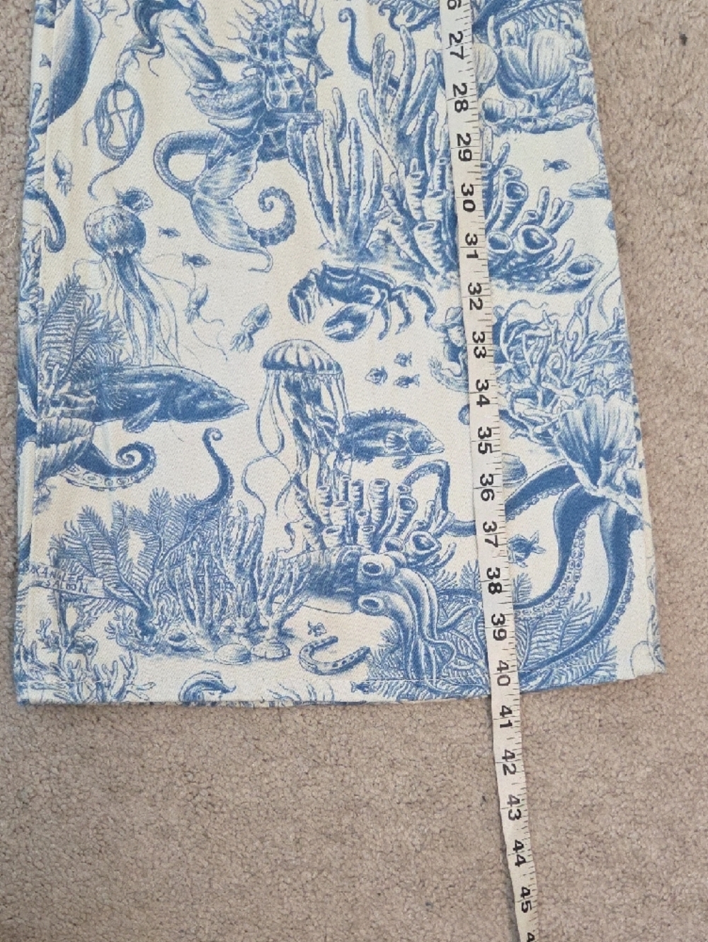 Wrangler Blue and White Nautical Print 622 Flared Pants - Picture 10 of 16